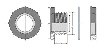 Black Poly BulkHead Fitting