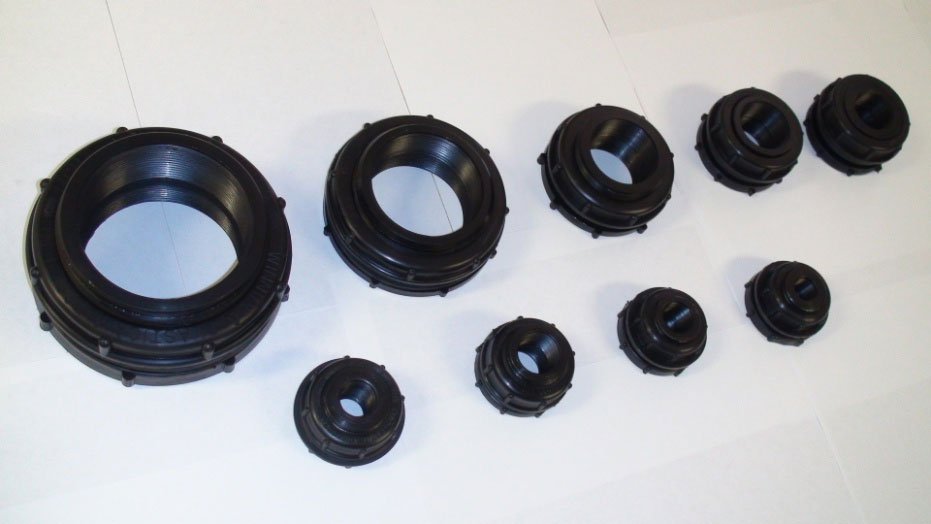 Black Poly BulkHead Fitting