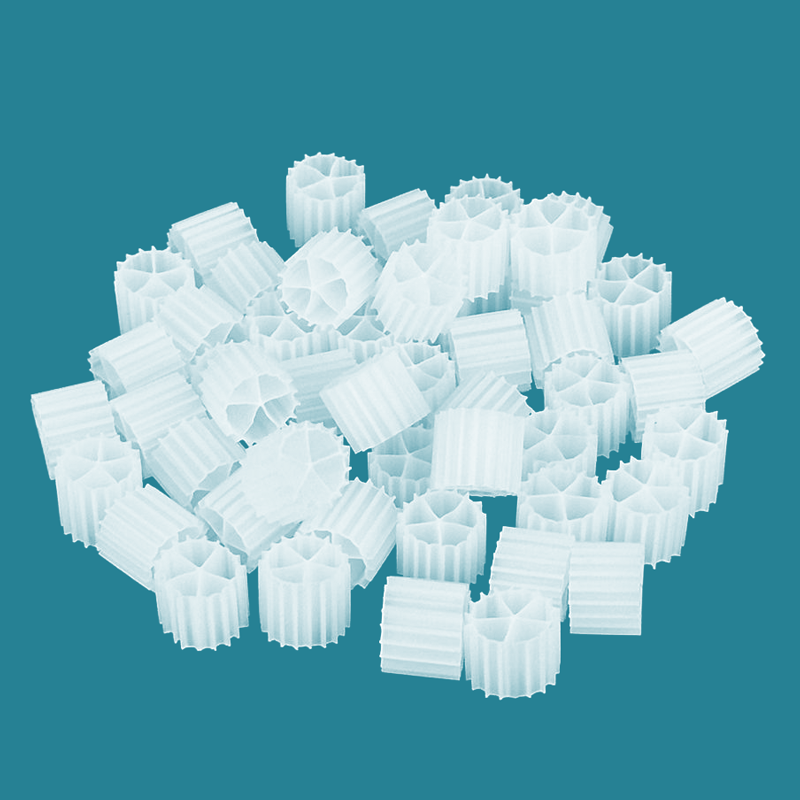Webb's BioClean F3 white HDPE biological filter media pieces for koi pond moving-bed and static-bed filters