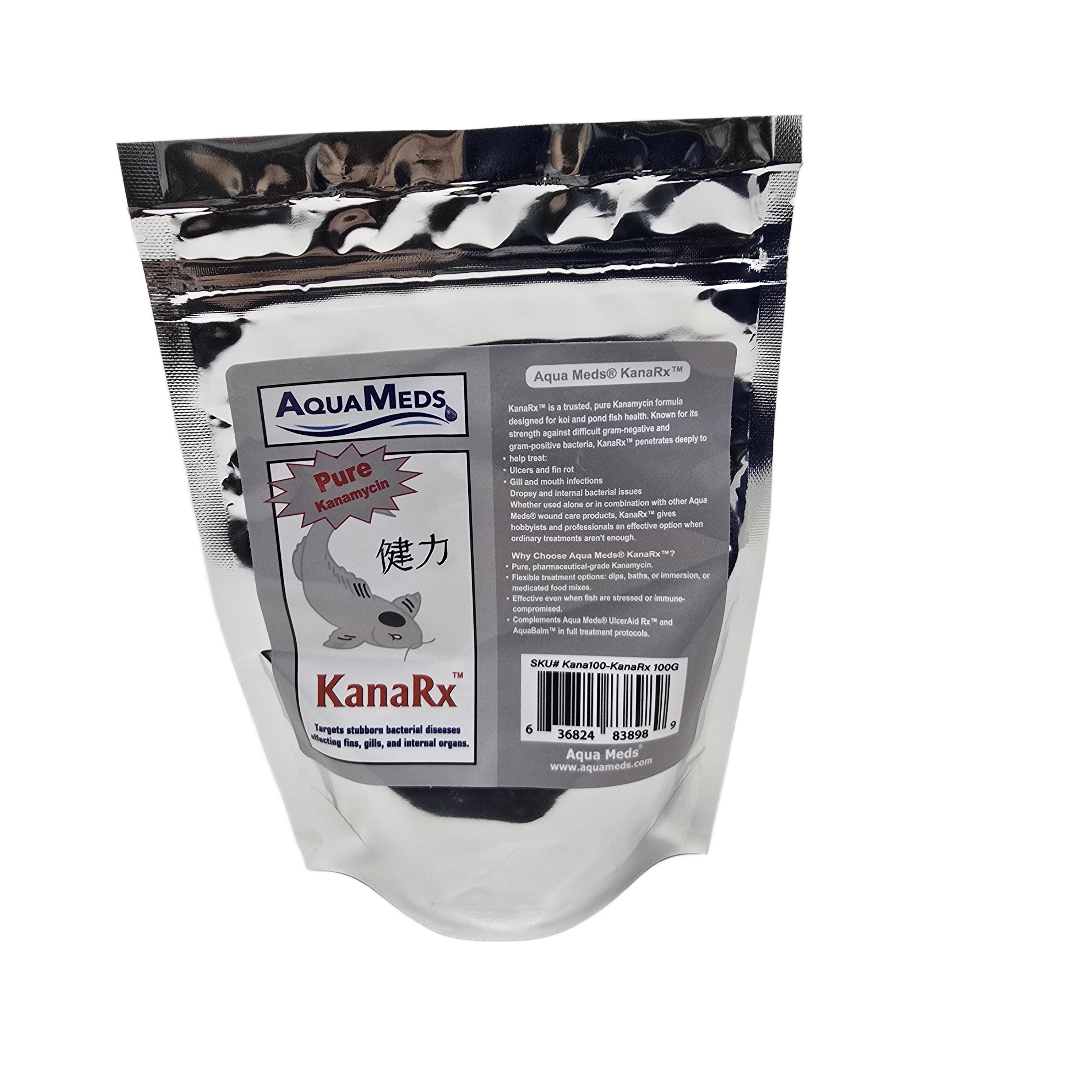 Aqua Meds KanaRx 100 gram kanamycin treatment for koi ulcers and bacterial infections