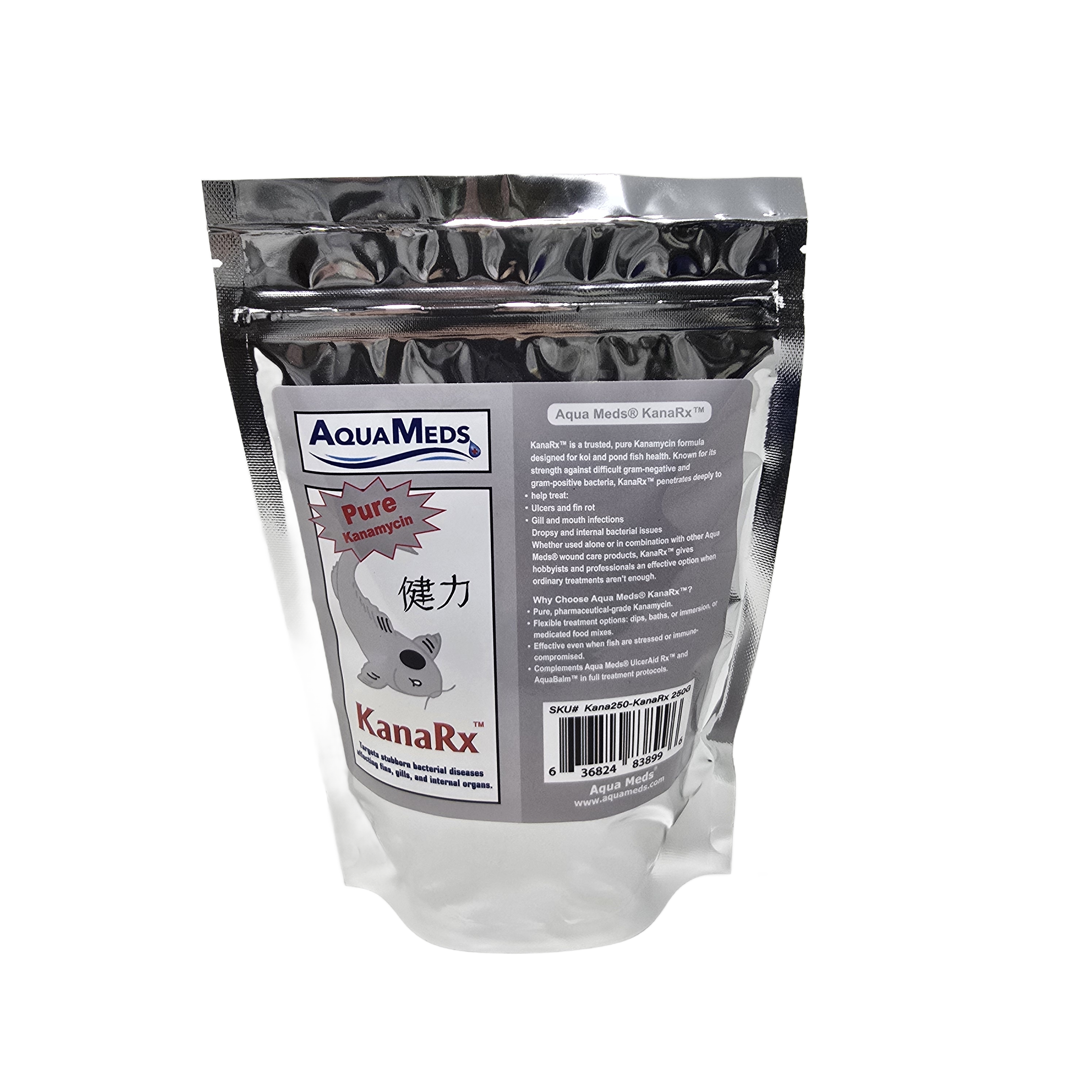 Aqua Meds KanaRx 250 gram kanamycin treatment for koi ulcers and bacterial infections