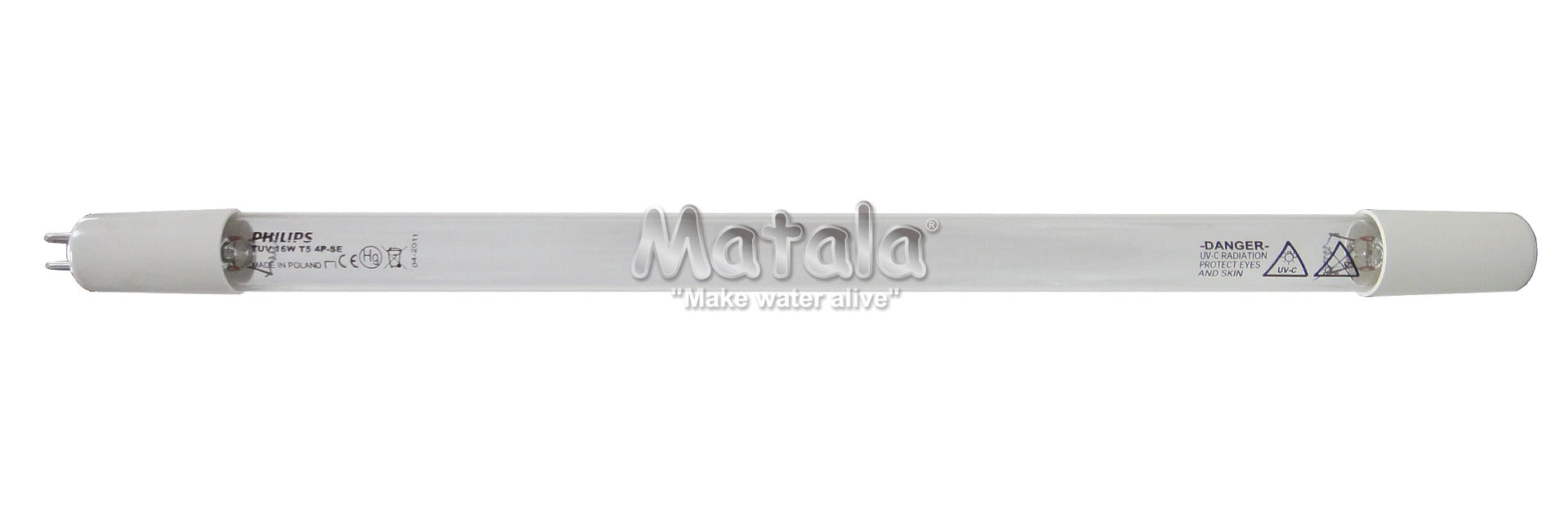 Matala 75 watt high-output UV replacement bulb for pond clarifier systems - fits 75W 150W 300W models