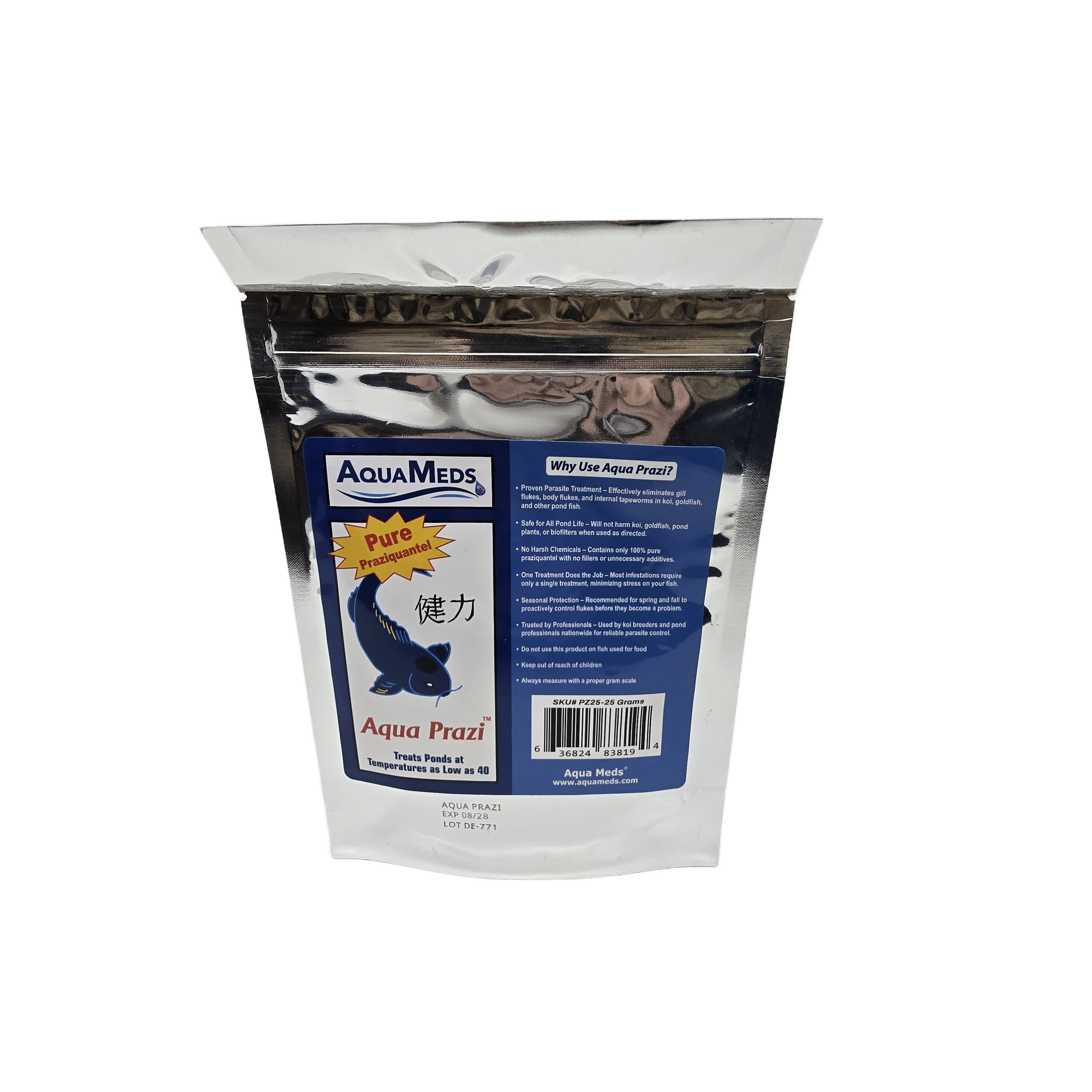 Aqua Meds Aqua Prazi 25 gram bottle for small koi ponds