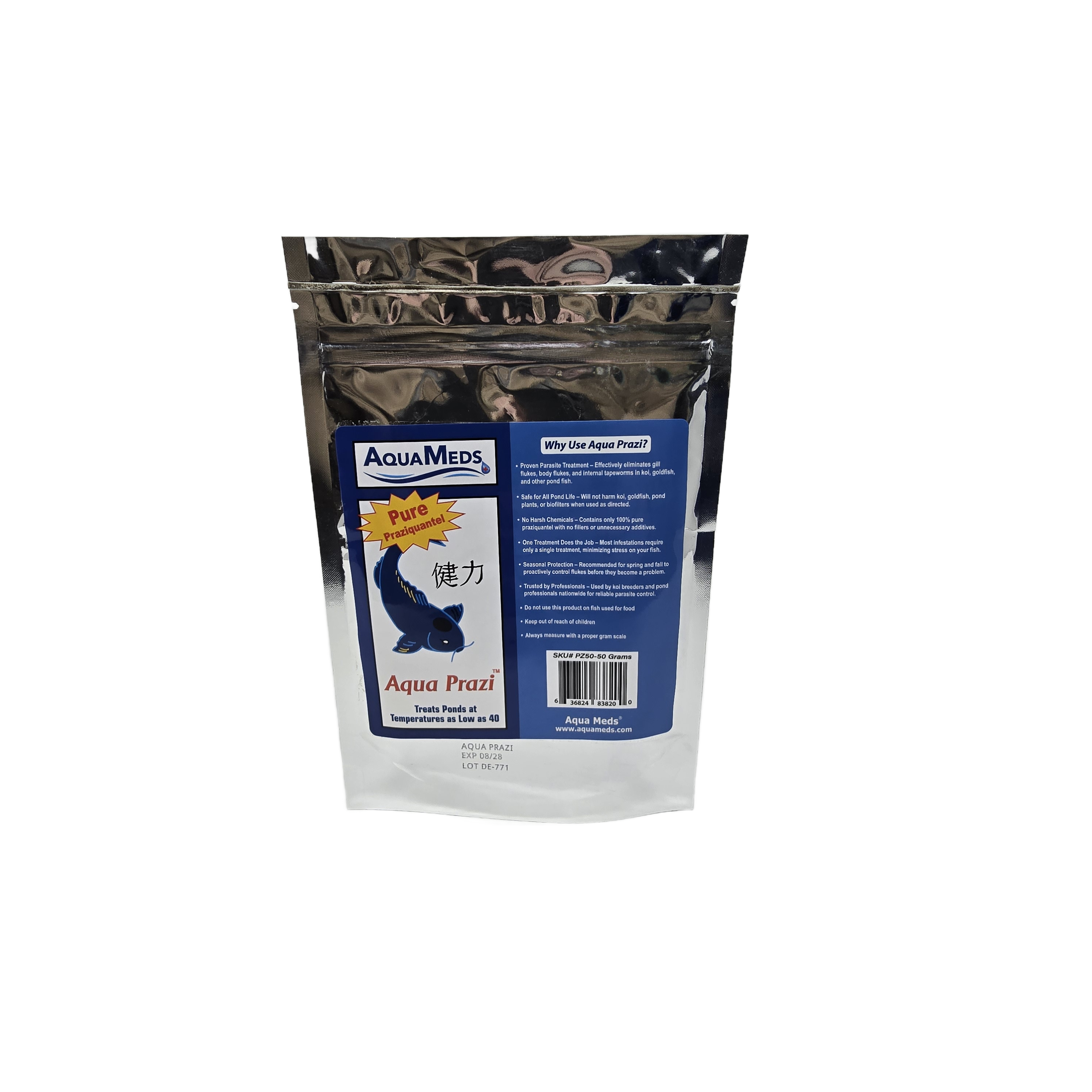 Aqua Meds Aqua Prazi 50 gram bottle for medium koi ponds