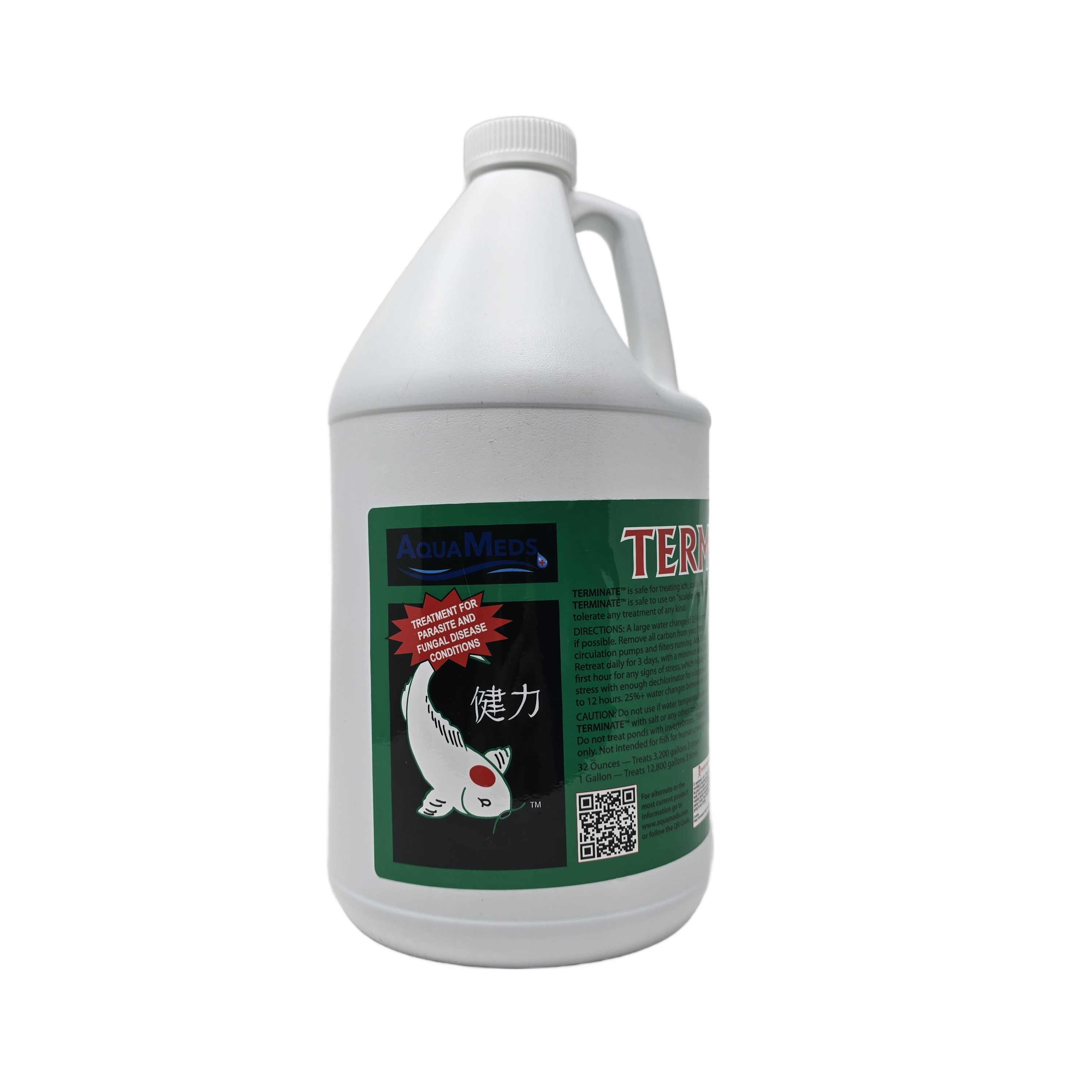 Aqua Meds Terminate 128 oz gallon bottle - formalin and malachite green pond treatment