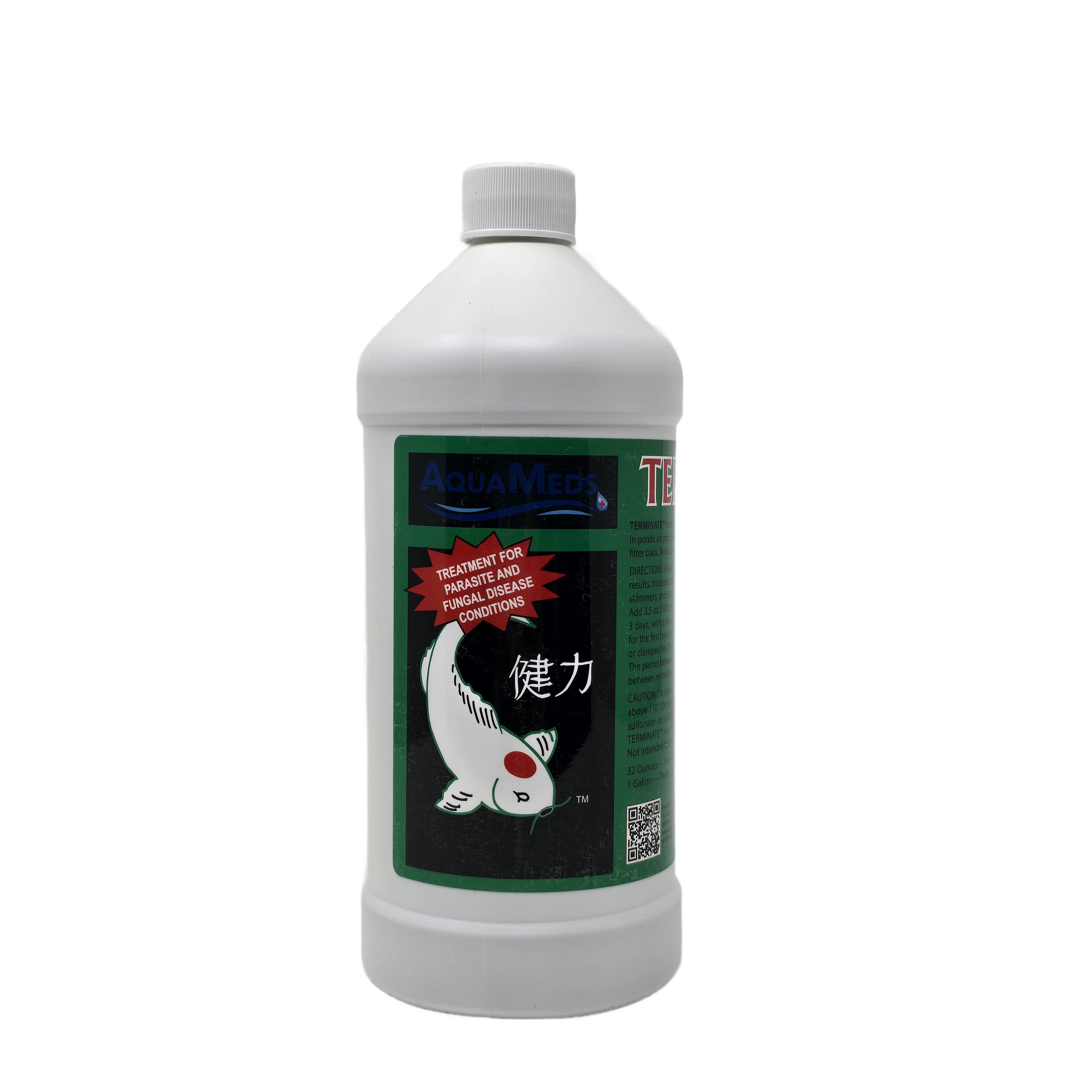 Aqua Meds Terminate 32 oz bottle - effective parasite control for koi and goldfish